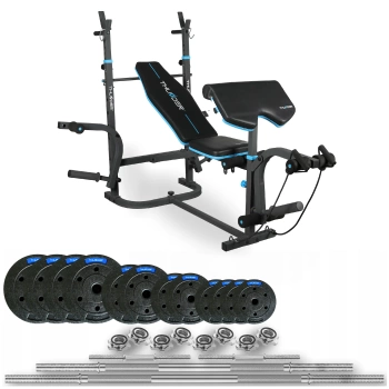 Kulturistický set 105 kg s lavicí VIGOR-B značky THUNDER
