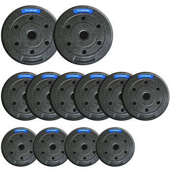 Sada bitumenových závaží značky THUNDER 2x10 kg + 6x5 kg + 4x2,5 kg