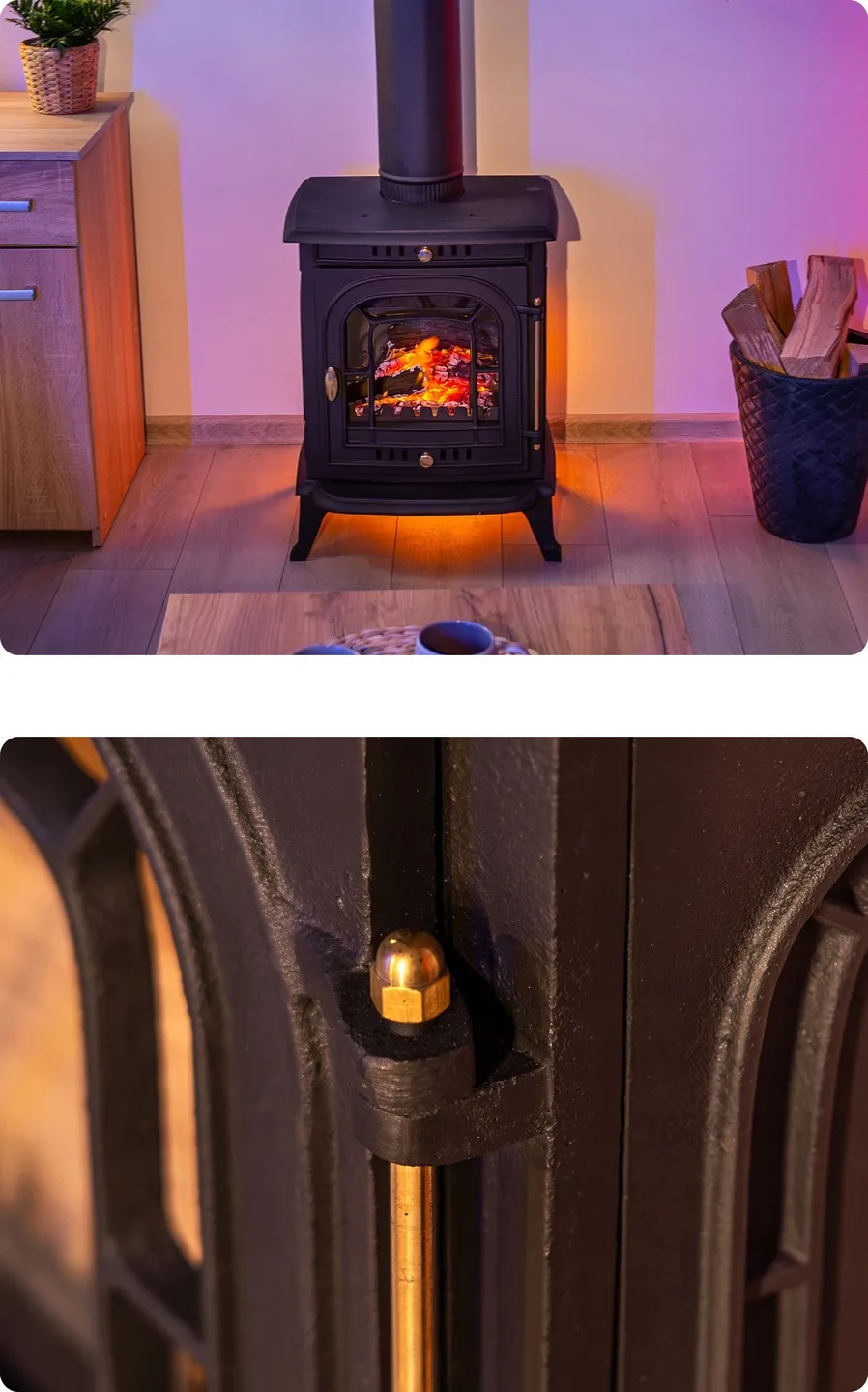 Estetická a funkční kamna Mitra