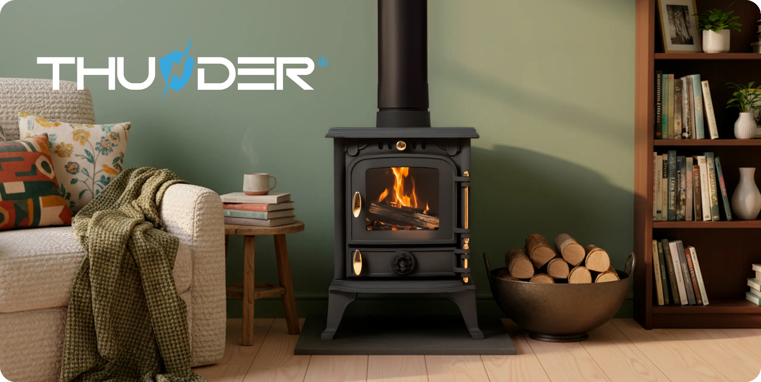 Volně stojící dřevěná kamna 7 kW, litinová kamna