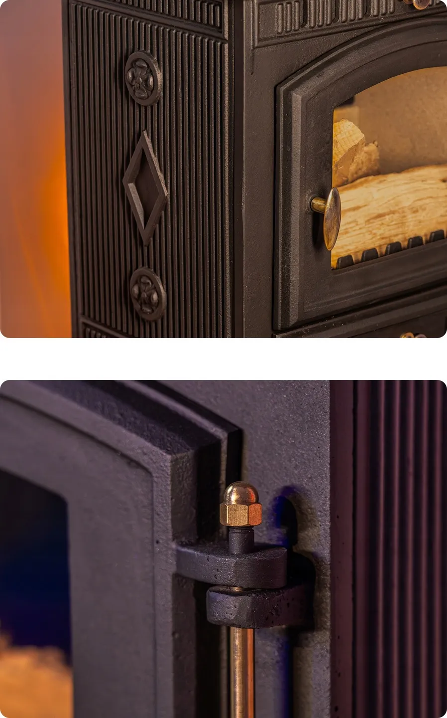 Estetická a funkční kamna Mitra