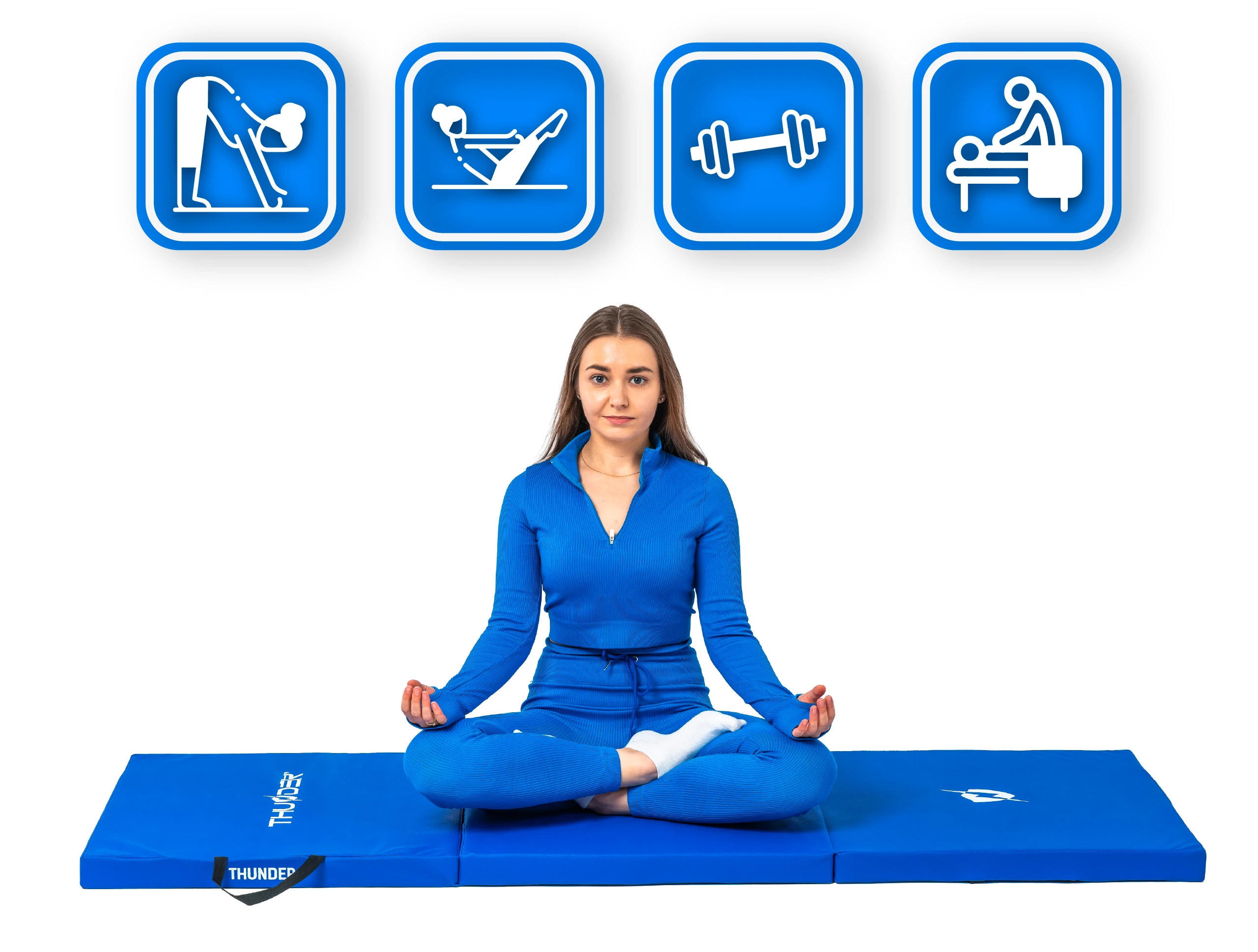 Materac gimnastyczny MG-01-BLUE marki Thunder
