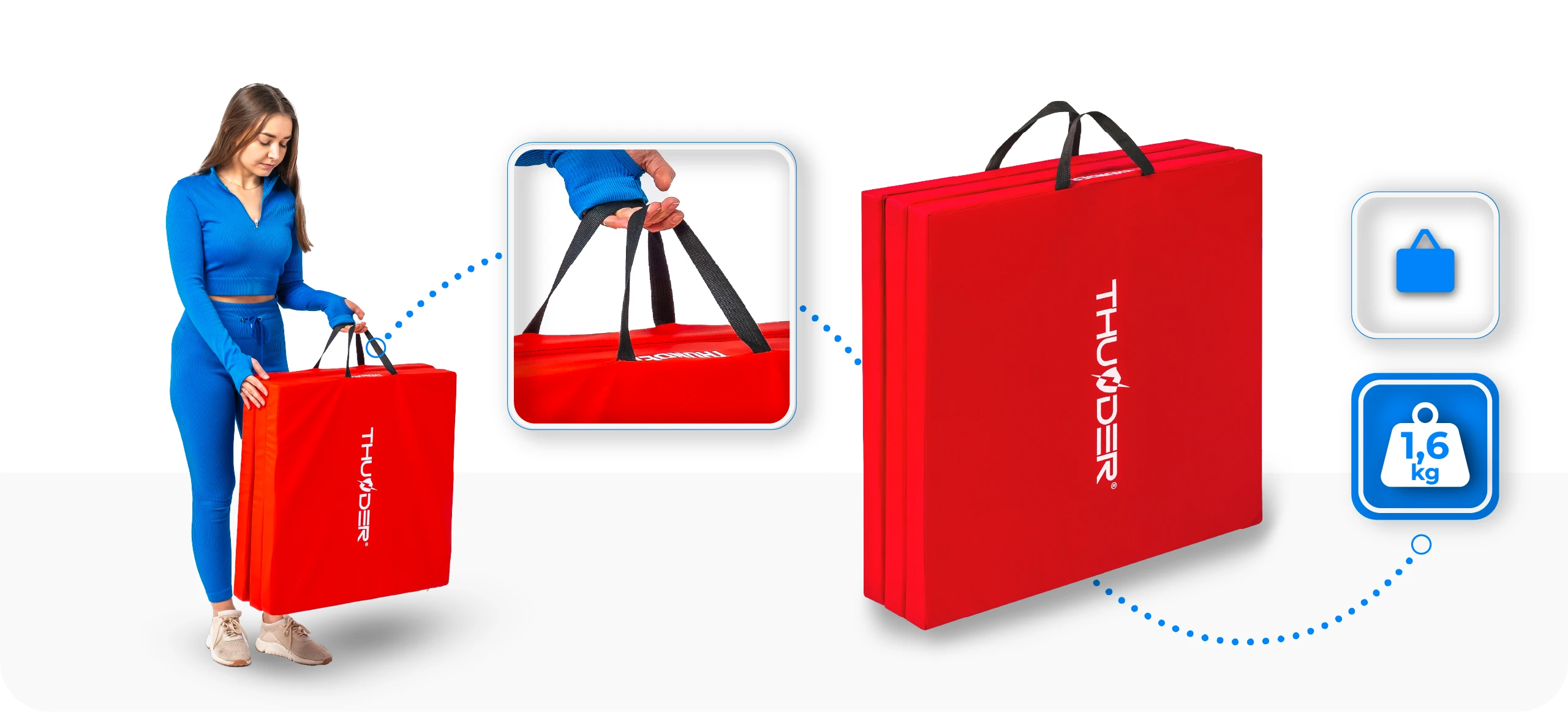 Uchwyty transportowe materaca MG-03-RED