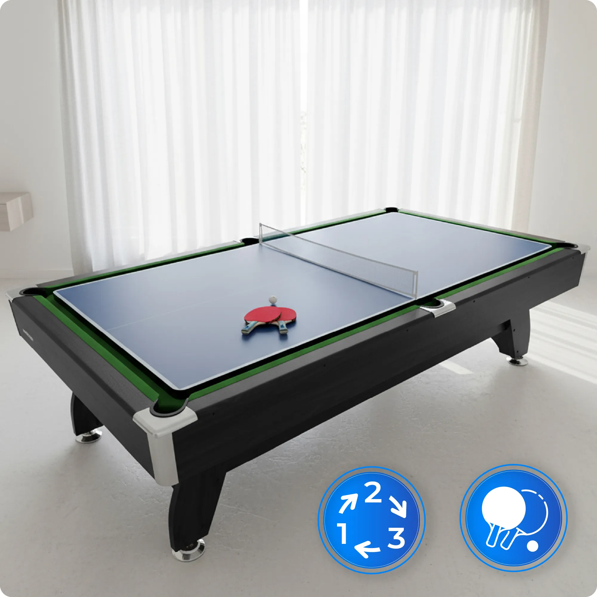 Sada kulečníkového stolu BOLD-BLACK-7FT