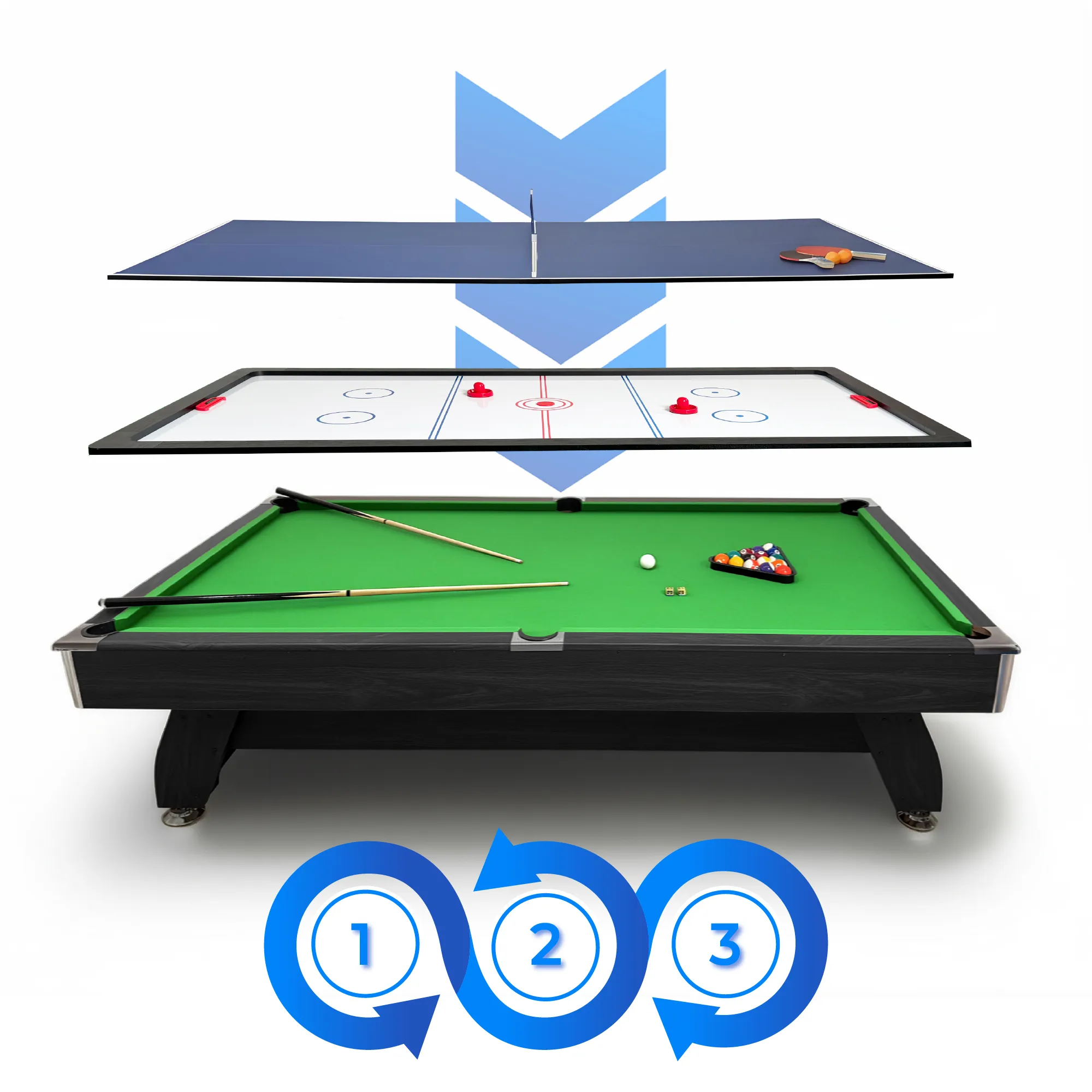 Sada kulečníkového stolu BOLD-BLACK-9FT