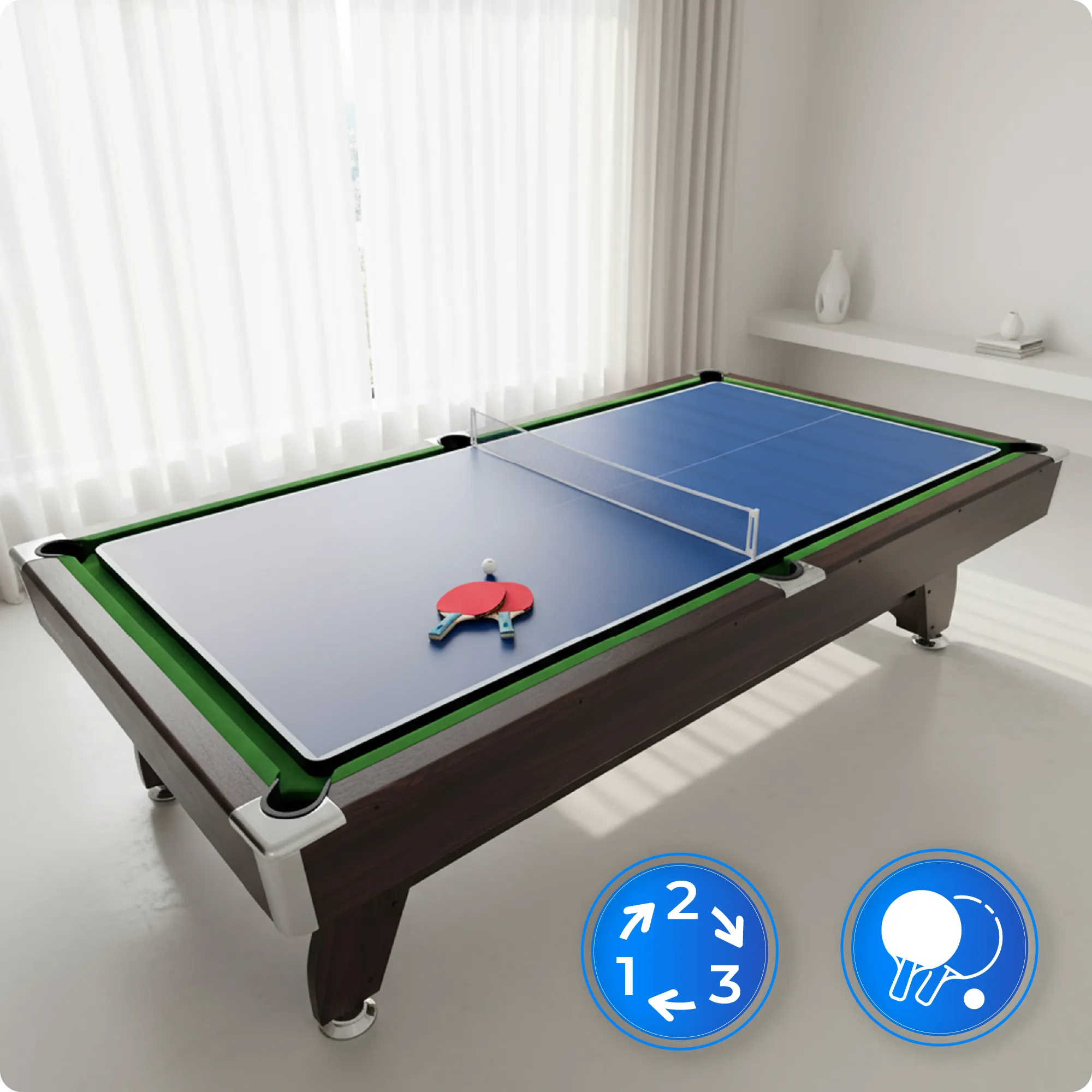 Sada kulečníkového stolu BOLD-BLACK-8FT