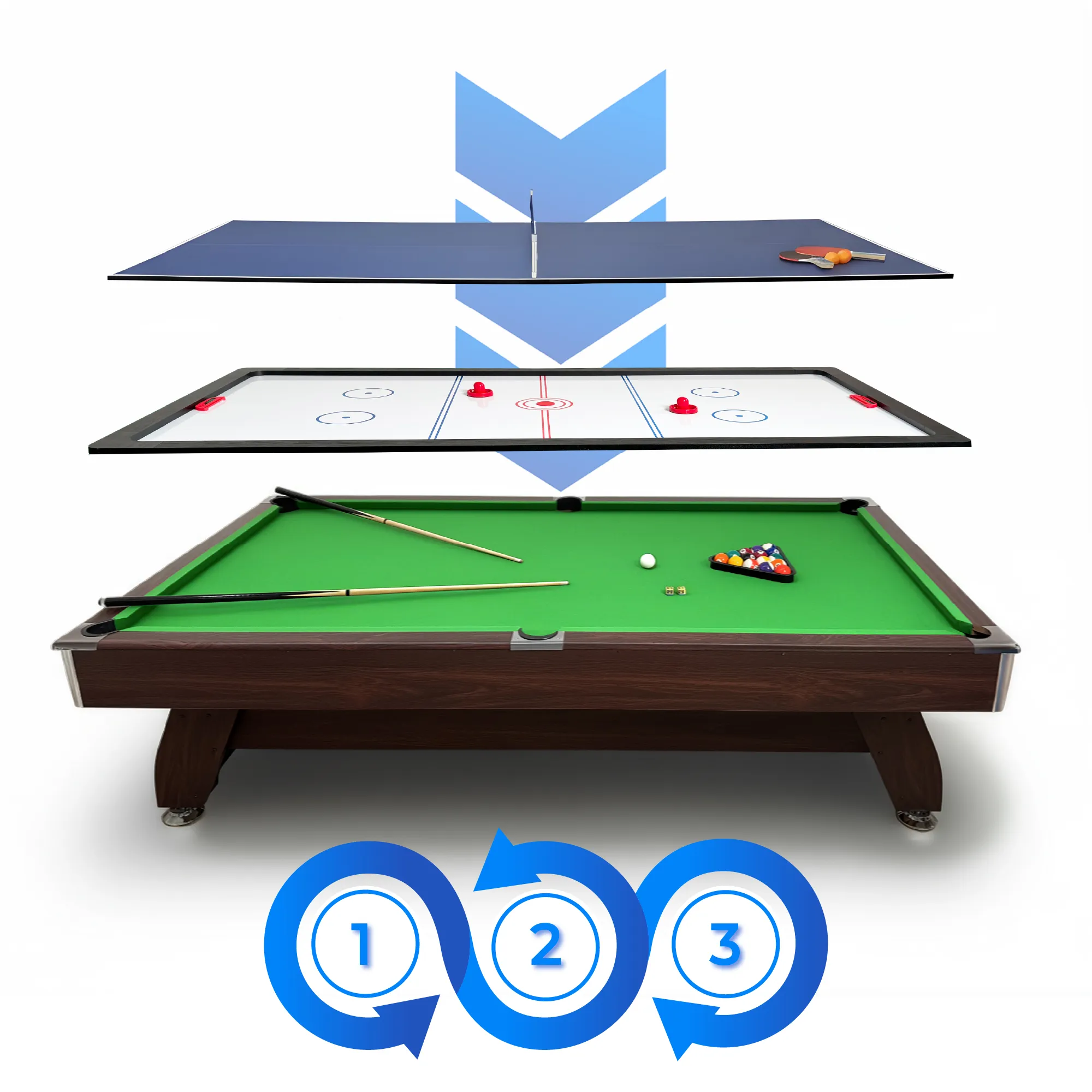 Sada kulečníkového stolu BOLD-BLACK-8FT