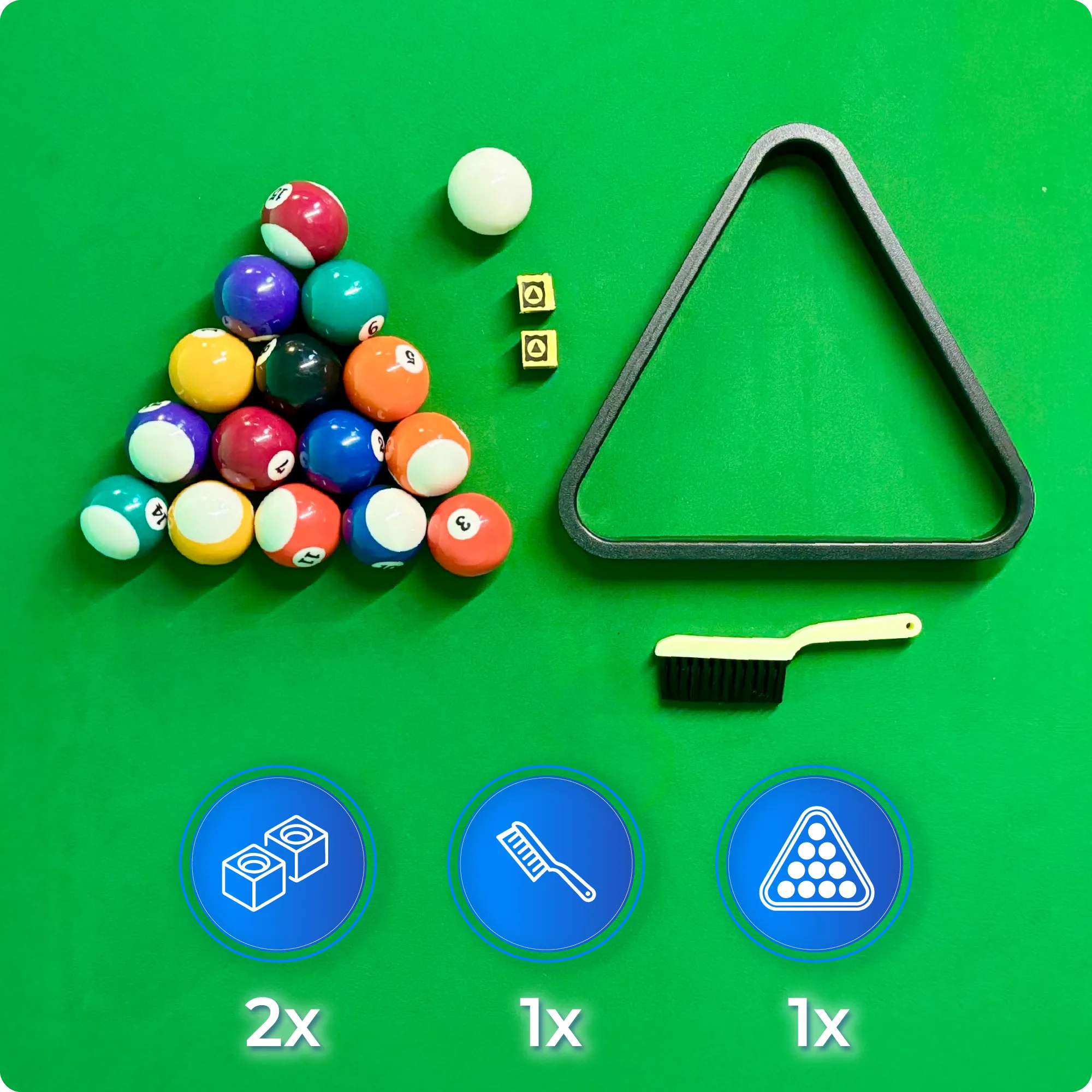 Sada kulečníkového stolu BOLD-BROWN-7FT