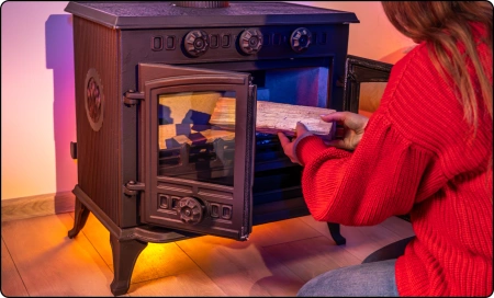 Litinová kamna na dřevo ATAR 10 kW