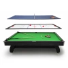 Kulečníkový stůl THUNDER s překryvem na cimbál/ping pong 9FT - BOLD-BLACK