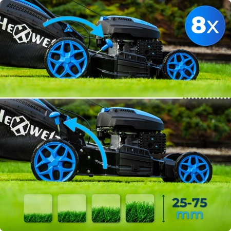 Benzínová sekačka na trávu Hexwelt HW-KS-200 51cm 3,8kW s pojezdem