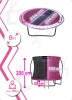 Trampolína THUNDER INSIDE ULTRA 8FT (244 cm) PINK