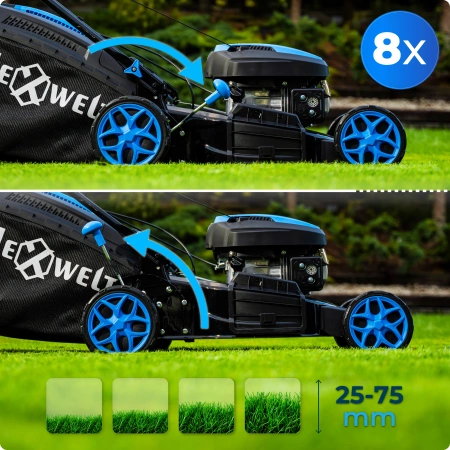 Benzínová sekačka na trávu Hexwelt HW-KS-150 46cm 2,6kW s pojezdem