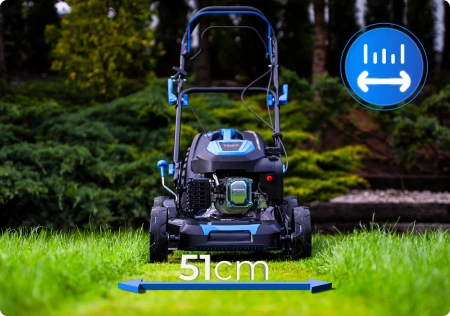 Benzínová sekačka na trávu Hexwelt HW-KS-200 51cm 3,8kW s pojezdem