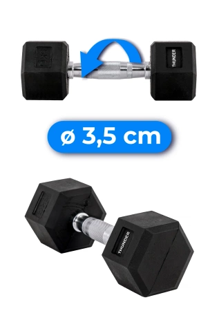 Hexagonální činka 5 kg THUNDER