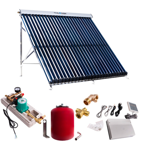 Solární souprava s jedním vakuovým trubicovým kolektorem 25 bez solárního kabelu a bez nádrže