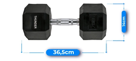 Hexagonální činka 20 kg THUNDER