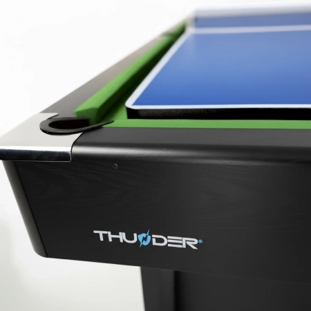 Kulečníkový stůl THUNDER s překryvem na cimbál/ping pong 9FT - BOLD-BLACK