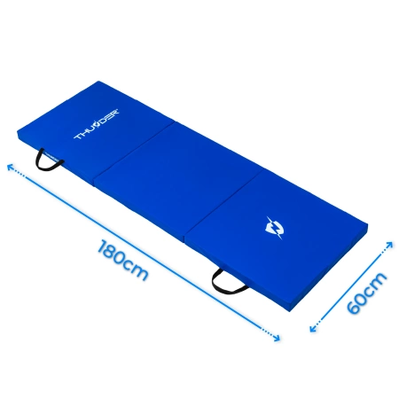 Gymnastická podložka modrá 180x60x4 THUNDER