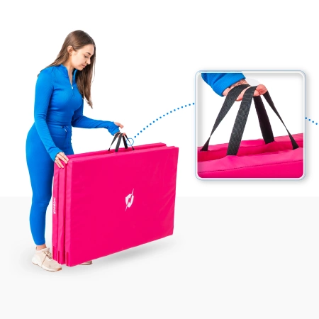 Gymnastická podložka růžová 197x100x5 THUNDER