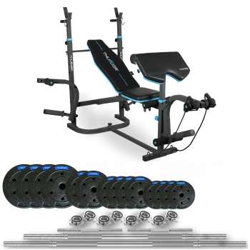 Kulturistický set 120 kg s lavicí VIGOR-B značky THUNDER