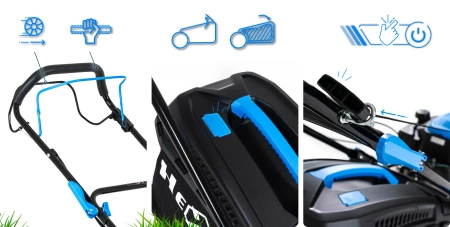 Benzínová sekačka na trávu Hexwelt HW-KS-200 51cm 3,8kW s pojezdem