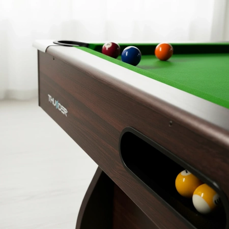 Kulečníkový stůl THUNDER s překryvem na cimbál/ping pong 8FT - BOLD-BROWN