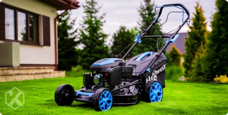 Benzínová sekačka na trávu Hexwelt HW-KS-200 51cm 3,8kW s pojezdem