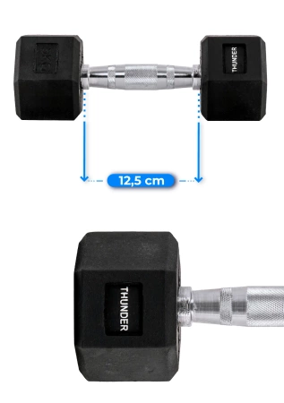 Hexagonální činka 5 kg THUNDER